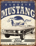 Ford Mustang Classic Car Retro Tin Sign