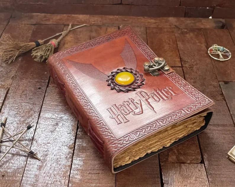 Harry Potter Leather Journal Spell Book, Book Of Wizards