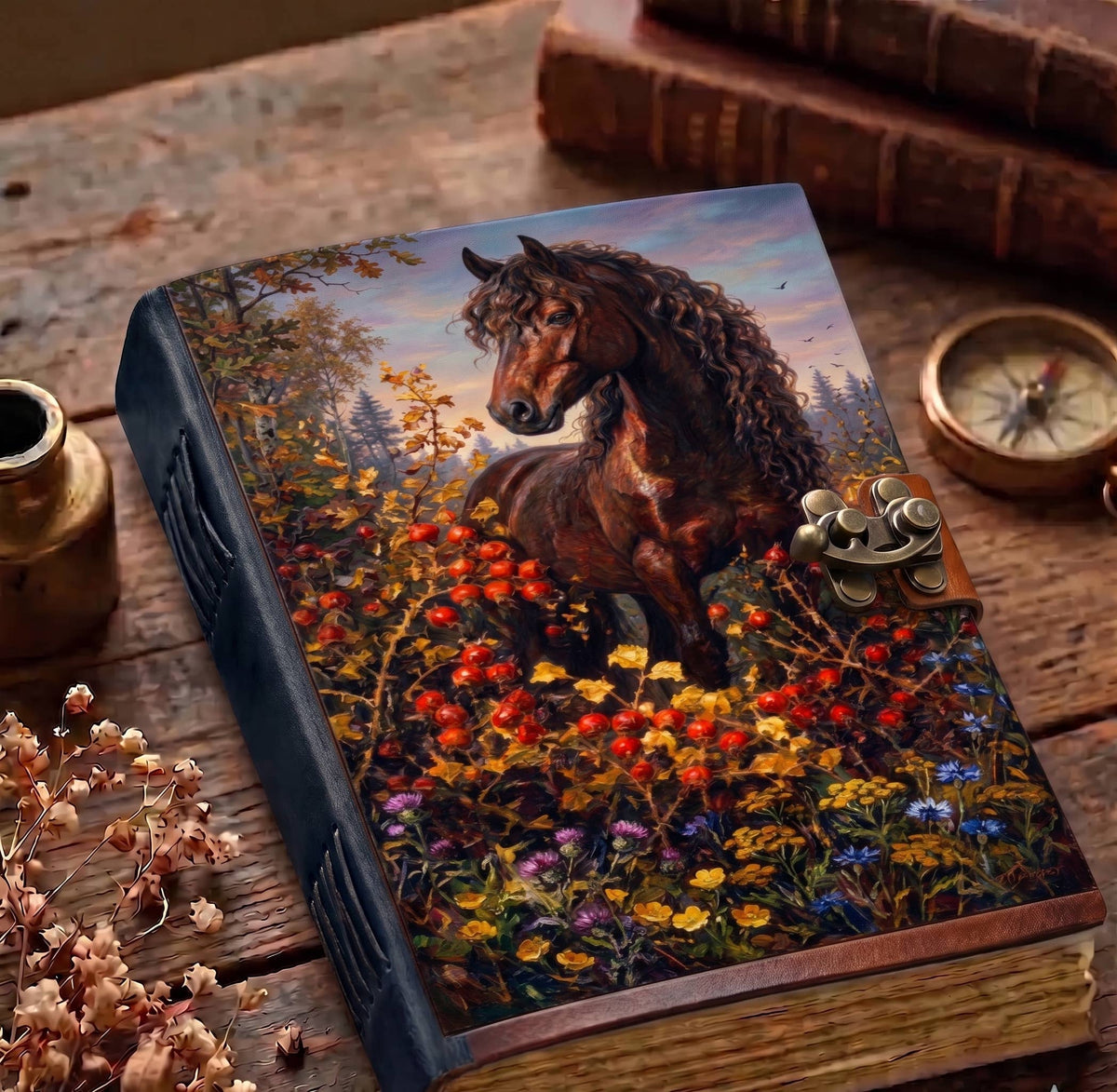 Rustic Farmhouse Leather Journal – Farm Animal Journal