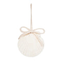 Christmas Shell & Bow Coastal Ornament