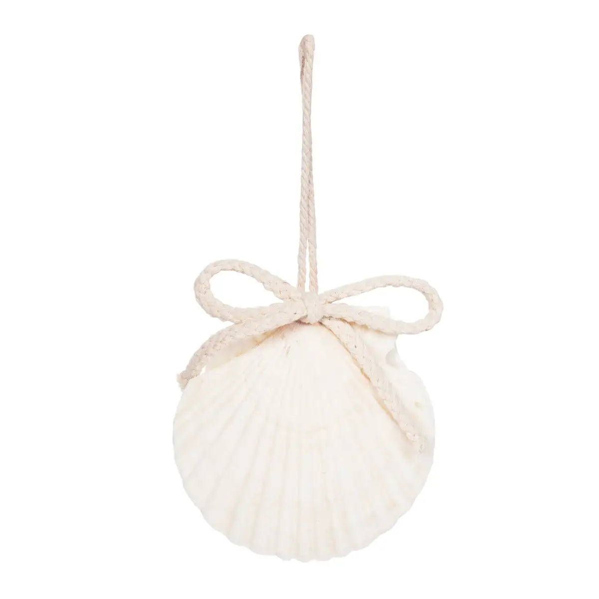 Christmas Shell & Bow Coastal Ornament