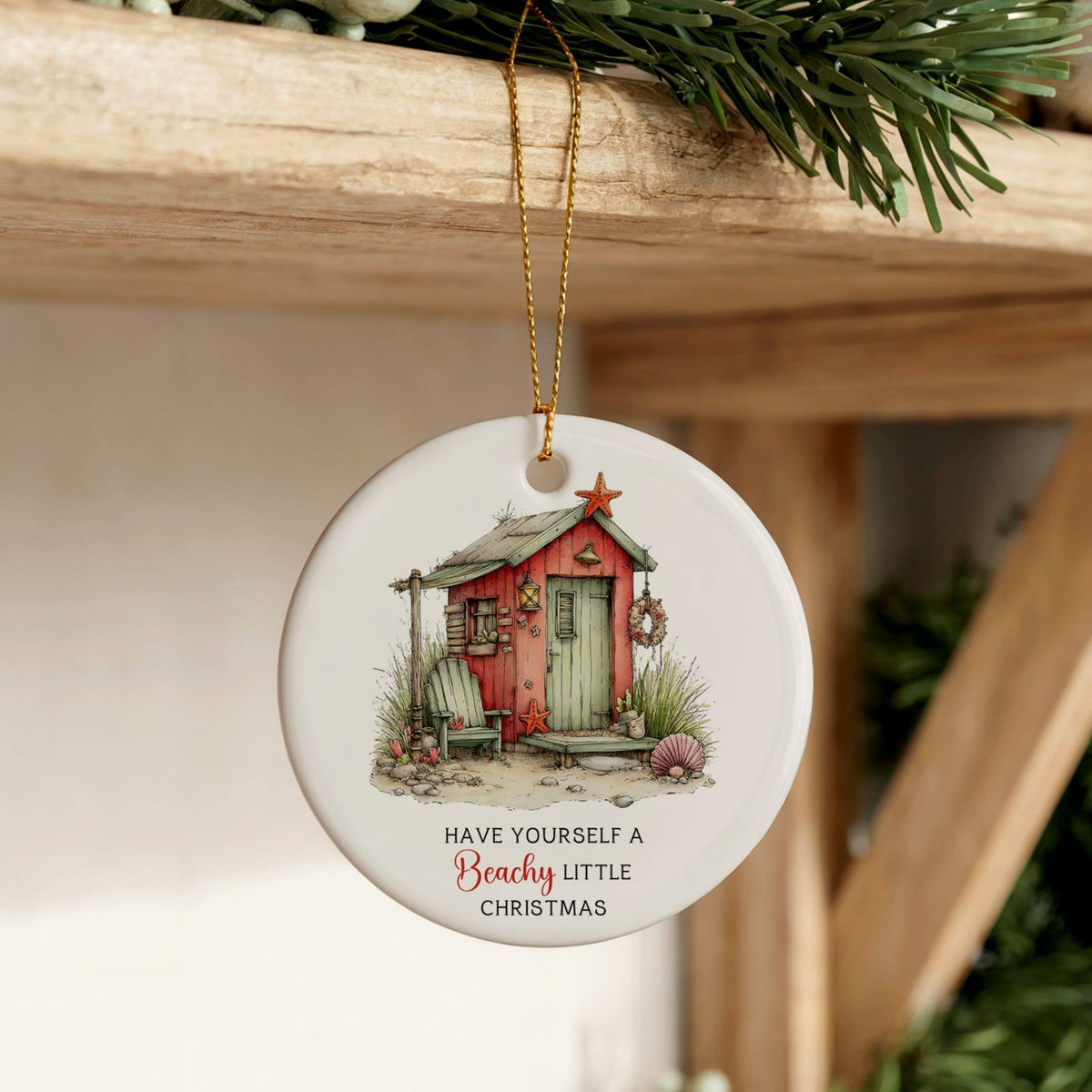 Beachy Little Christmas Ornament Coastal Souvenir Ocean Gift