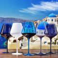 Colors of Santorini Wine Glass Set | 5-Piece Collection | 20 oz