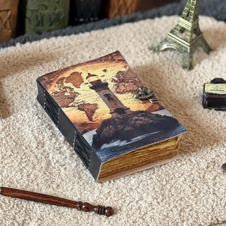 Lighthouse journal travel notebook world travel journal