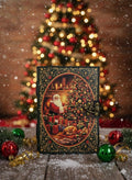 Christmas Journal Holiday Handmade Leather Journal Santa