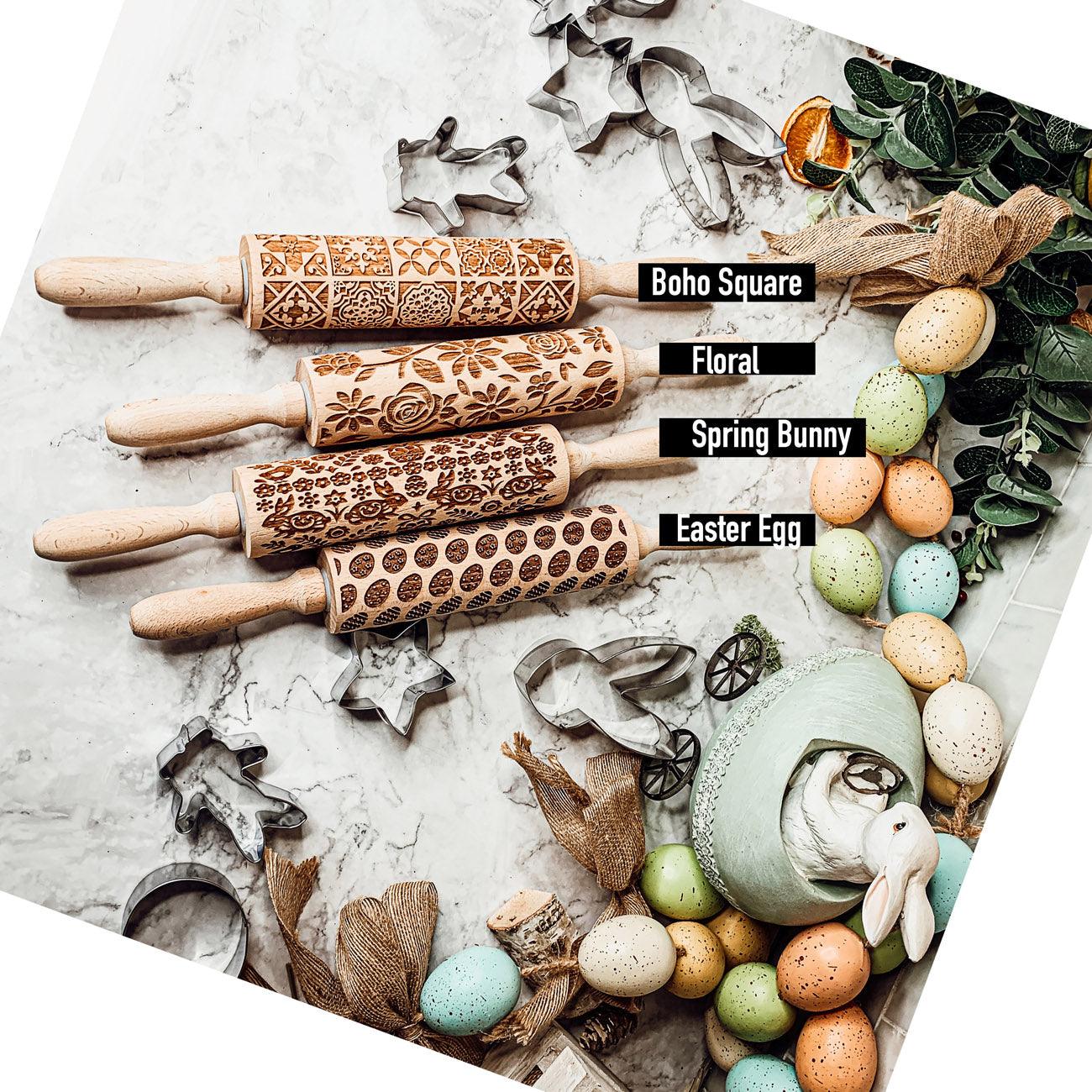 Spring Heirloom Embossed Rolling Pin Gift Set - The Coral Palm LLC