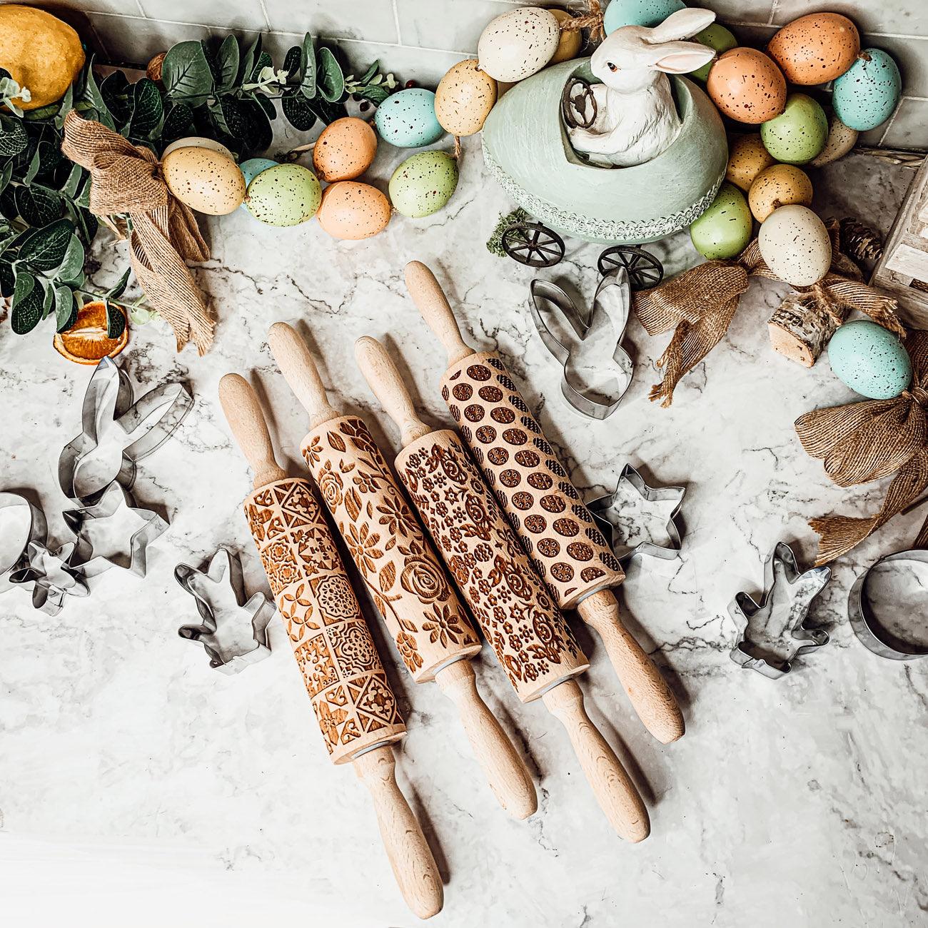 Spring Heirloom Embossed Rolling Pin Gift Set - The Coral Palm LLC