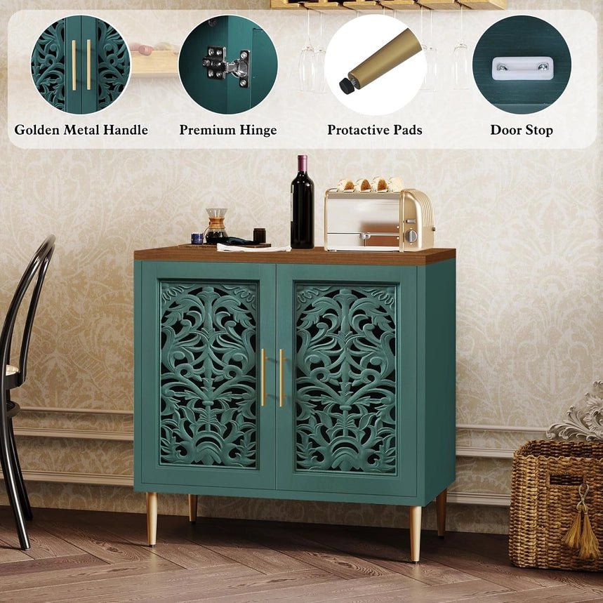 Emerald Coast Vintage Carved Cabinet - The Coral Palm LLC