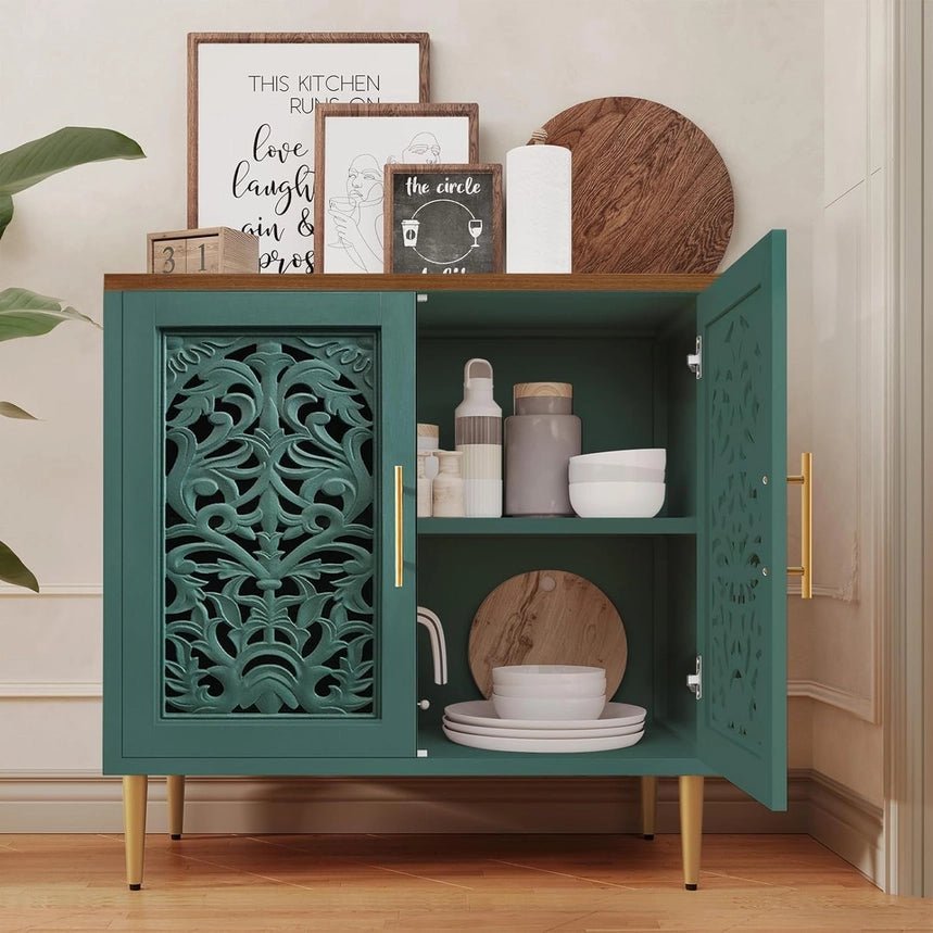 Emerald Coast Vintage Carved Cabinet - The Coral Palm LLC