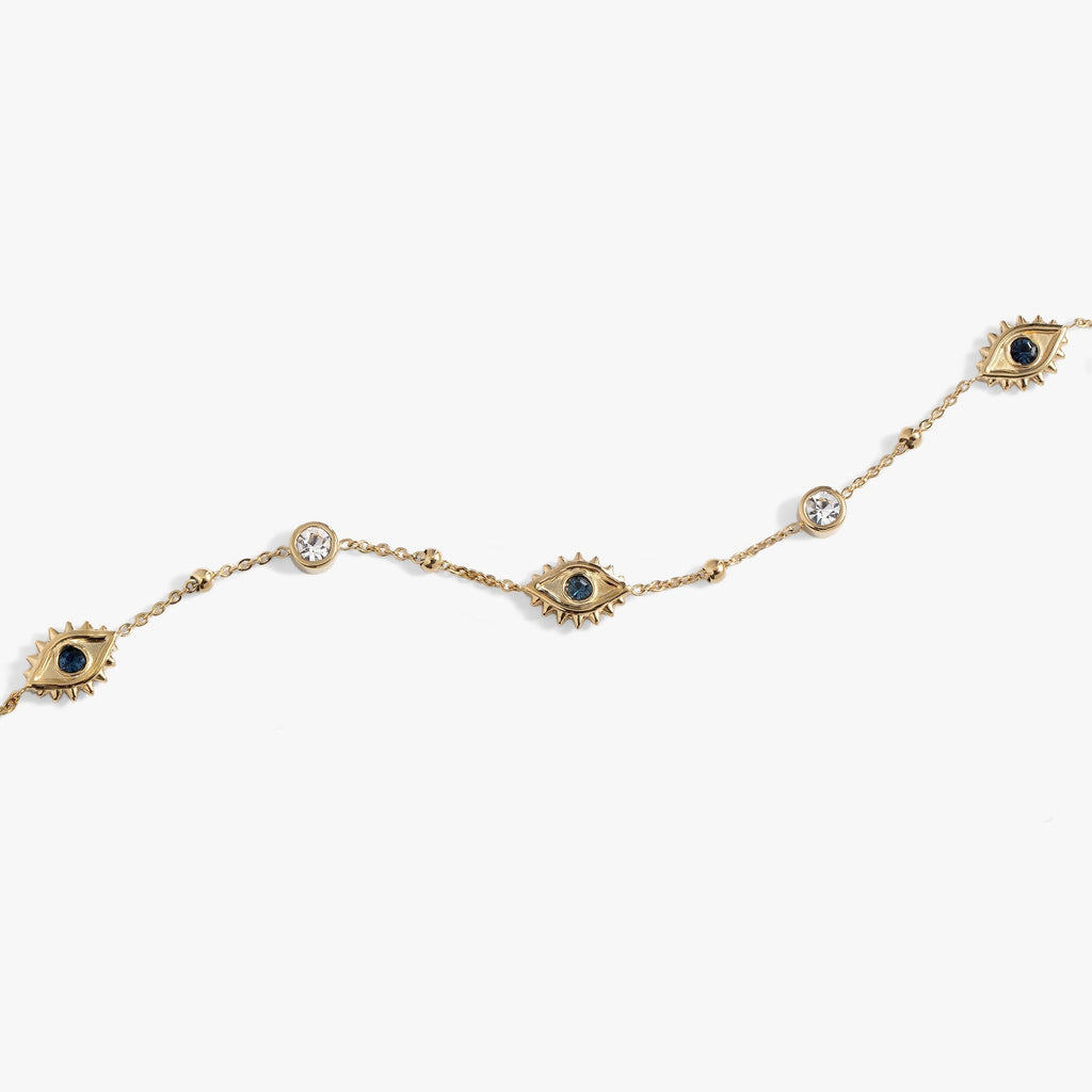 Evil Eye Crystal Protection Anklet - The Coral Palm LLC