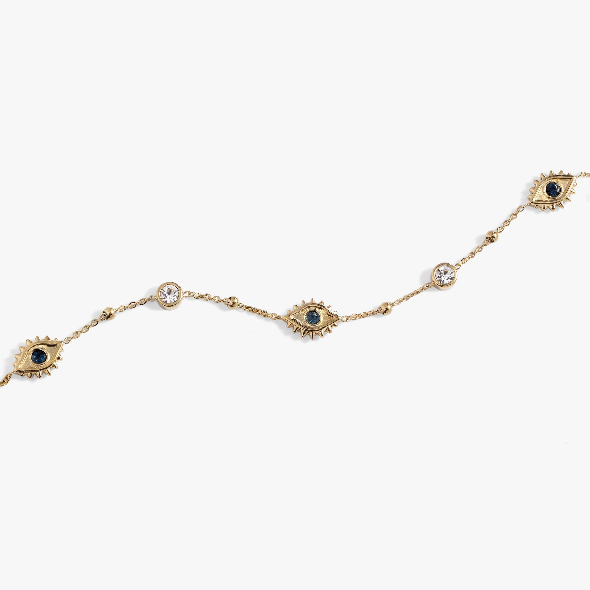 Evil Eye Crystal Protection Anklet - The Coral Palm LLC