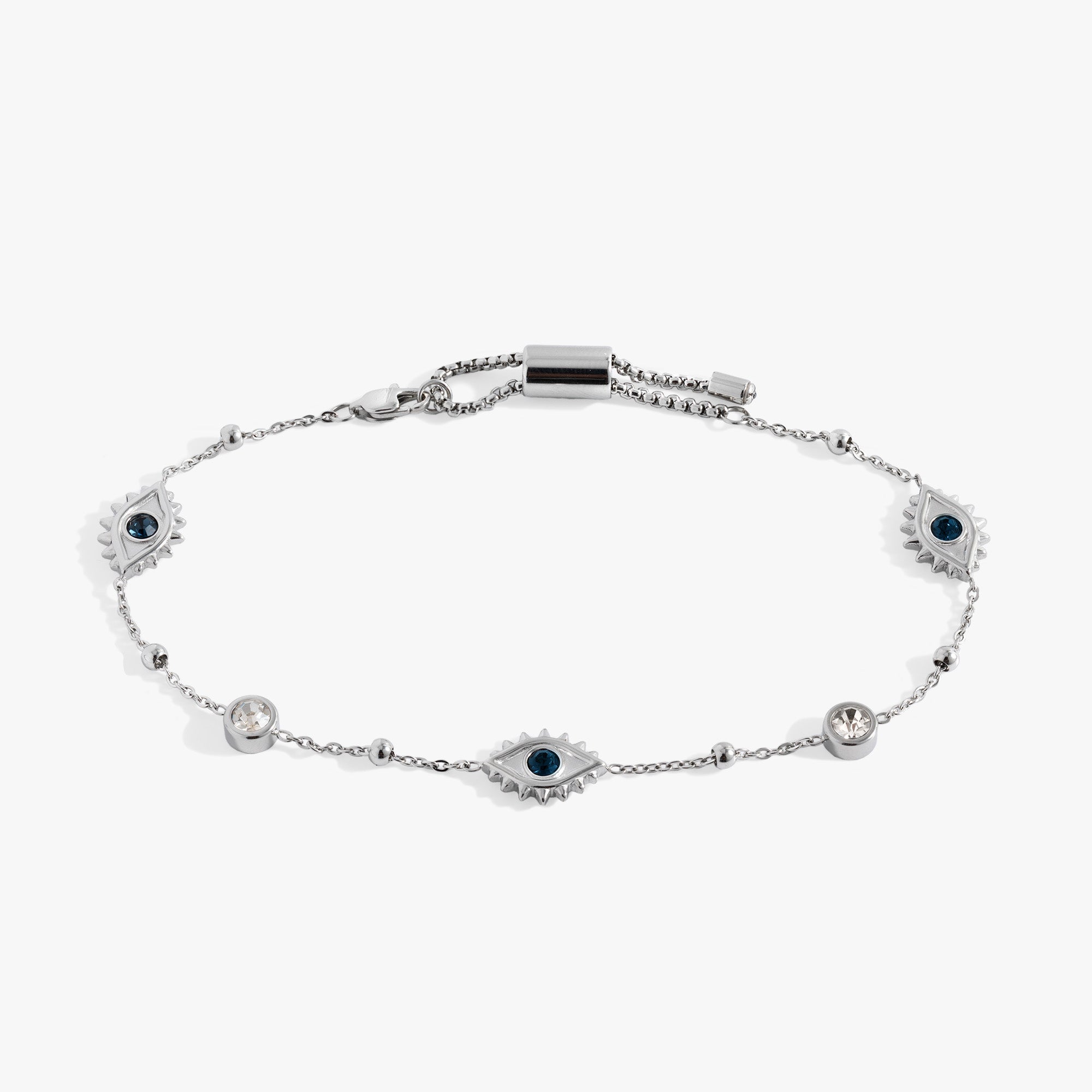 Evil Eye Crystal Protection Anklet - The Coral Palm LLC