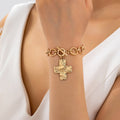 Hammered Cross Toggle Bracelet | 80B1738