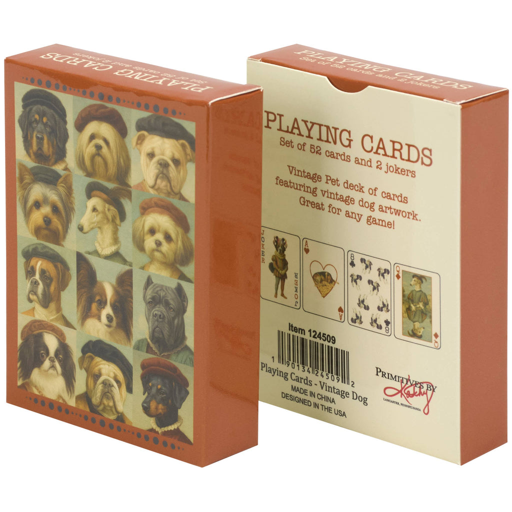 Vintage Dog Portrait Playing Cards