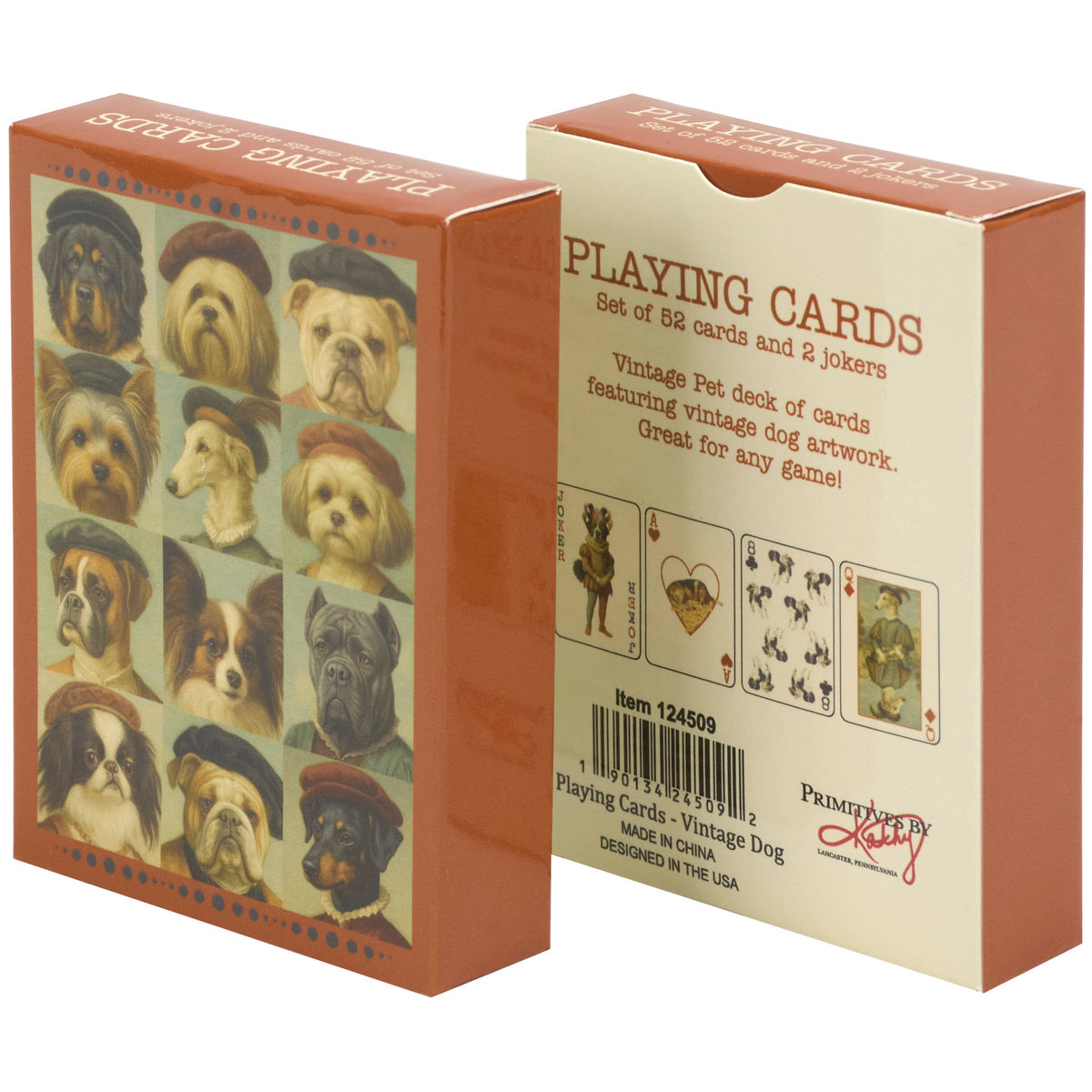 Vintage Dog Portrait Playing Cards