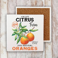 Farm Fresh Citrus Oranges Stone Coaster - The Coral Palm LLC