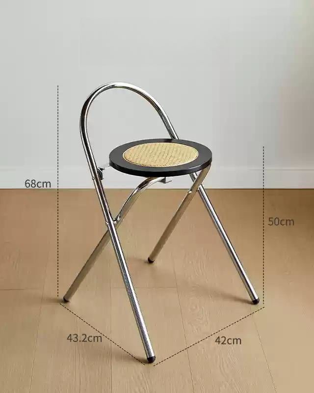 Folding Rattan Folding Bistro Stool - The Coral Palm LLC