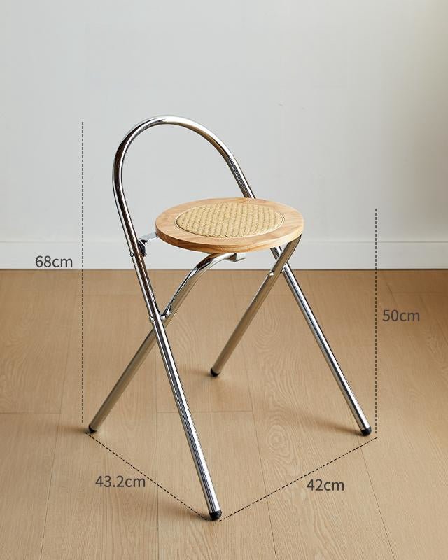 Folding Rattan Folding Bistro Stool - The Coral Palm LLC