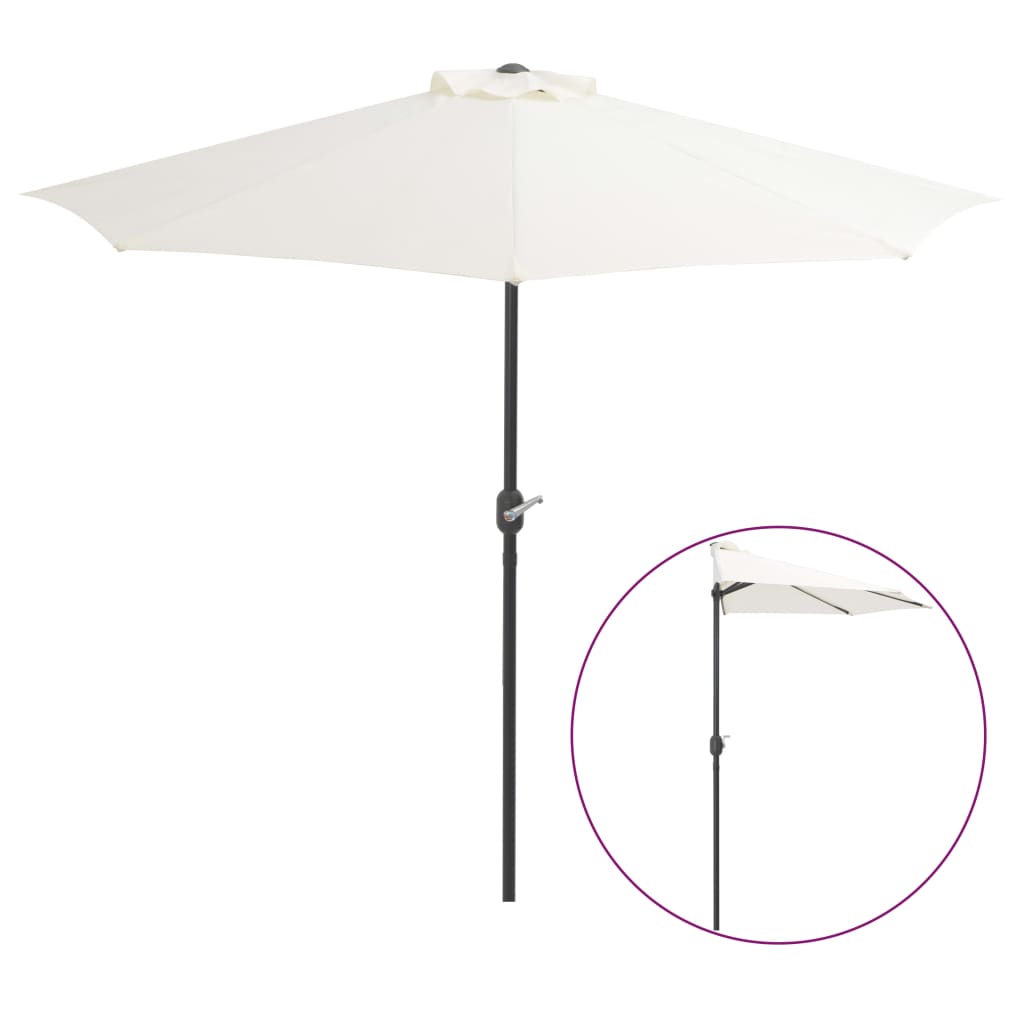 The Sandstone Half-Moon Balcony Parasol - The Coral Palm LLC