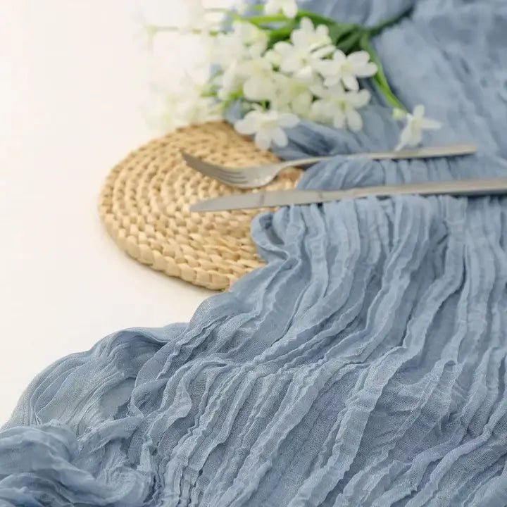 Hand - Dyed Wrinkled Table Runner - The Coral Palm LLC