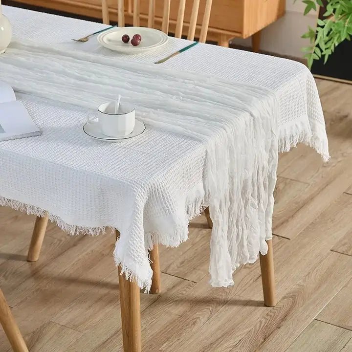 Hand - Dyed Wrinkled Table Runner - The Coral Palm LLC