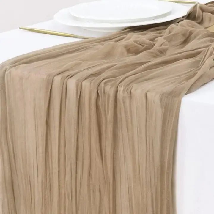 Hand - Dyed Wrinkled Table Runner - The Coral Palm LLC