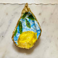 Lemon Tile Print Oyster Jewelry Dish - The Coral Palm LLC