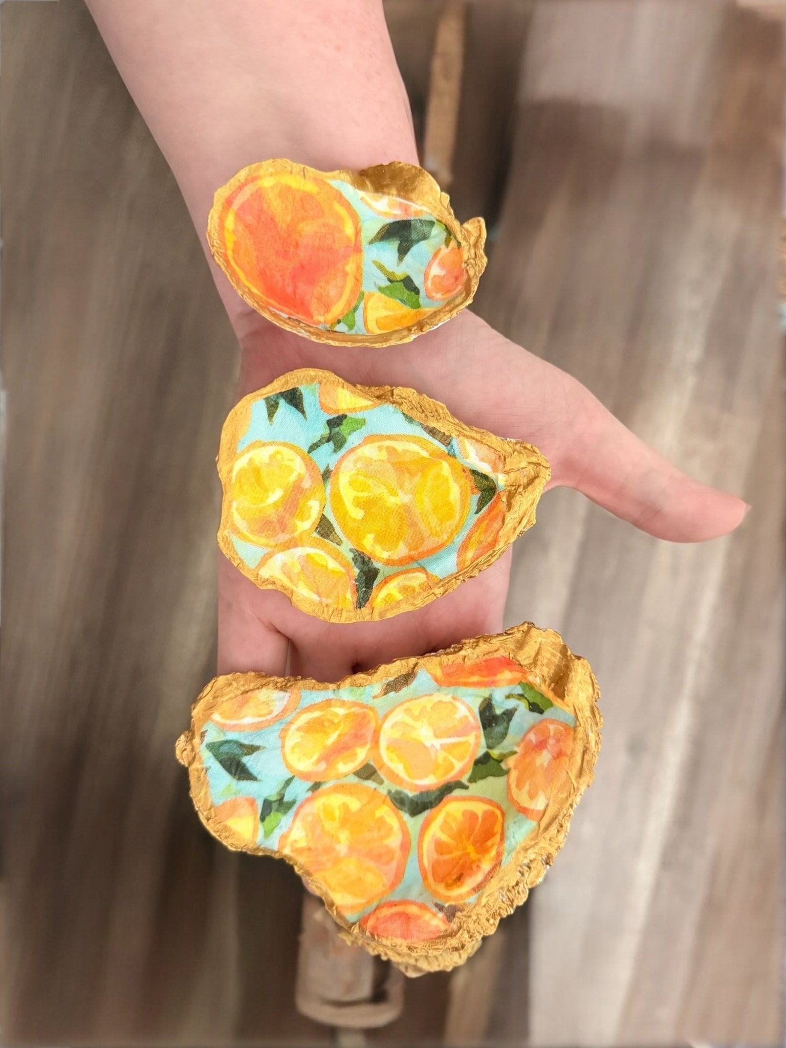 Handcrafted Peony Oyster Shell Jewelry Dish - The Coral Palm LLC