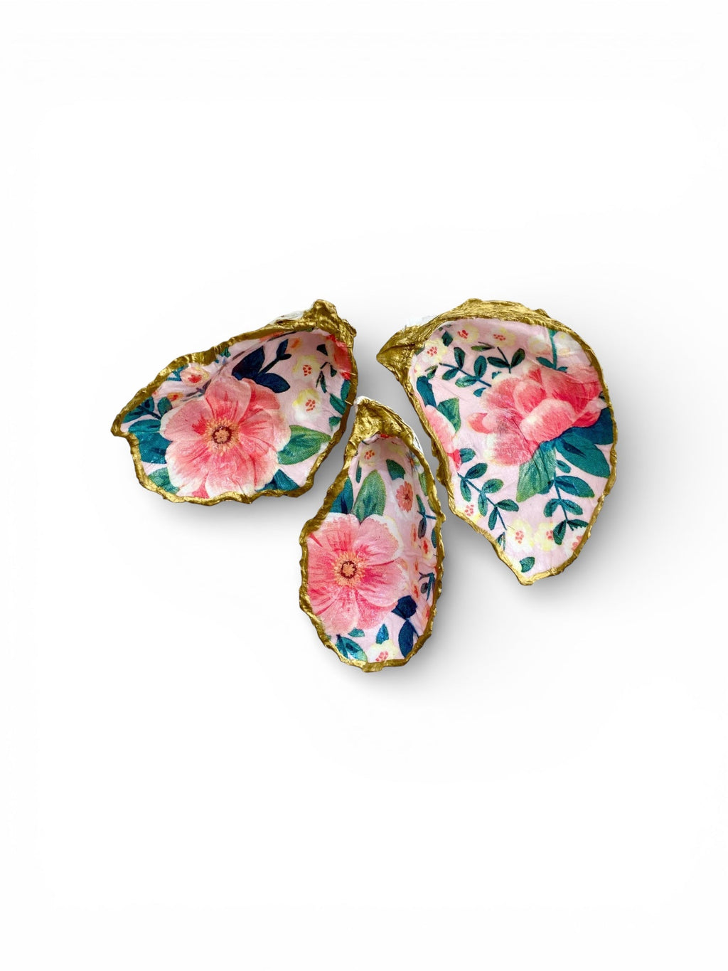 Handcrafted Peony Oyster Shell Jewelry Dish - The Coral Palm LLC