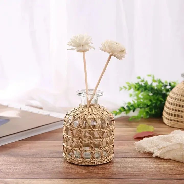 Handwoven Rattan Vases - The Coral Palm LLC