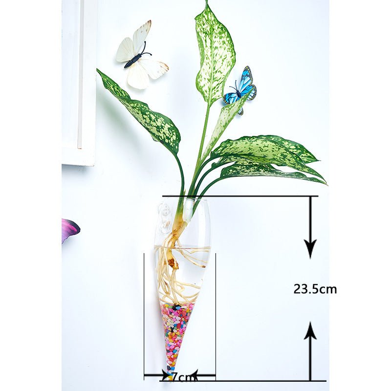 Hanging Hydroponic Glass Vase for Plants Wall Decor - The Coral Palm LLC