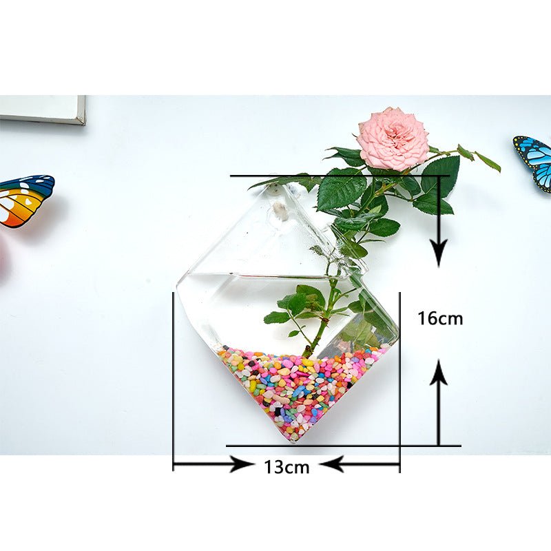 Hanging Hydroponic Glass Vase for Plants Wall Decor - The Coral Palm LLC