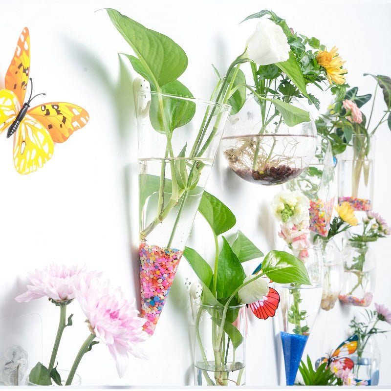 Hanging Hydroponic Glass Vase for Plants Wall Decor - The Coral Palm LLC