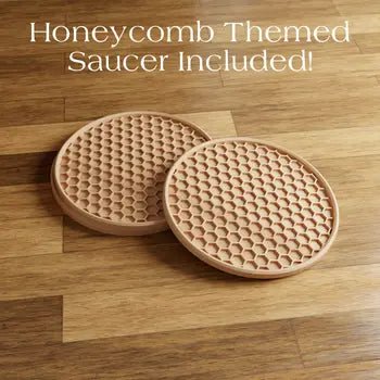 Honeycomb Planter Set with Drip Tray – Modern Geometric Plant Pots Made from Plant - Based Bioplastic | Decorative Indoor Planters - The Coral Palm LLC