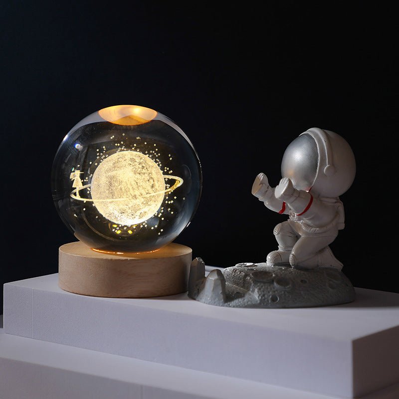 Illuminated Crystal Globe Night Light - The Coral Palm LLC