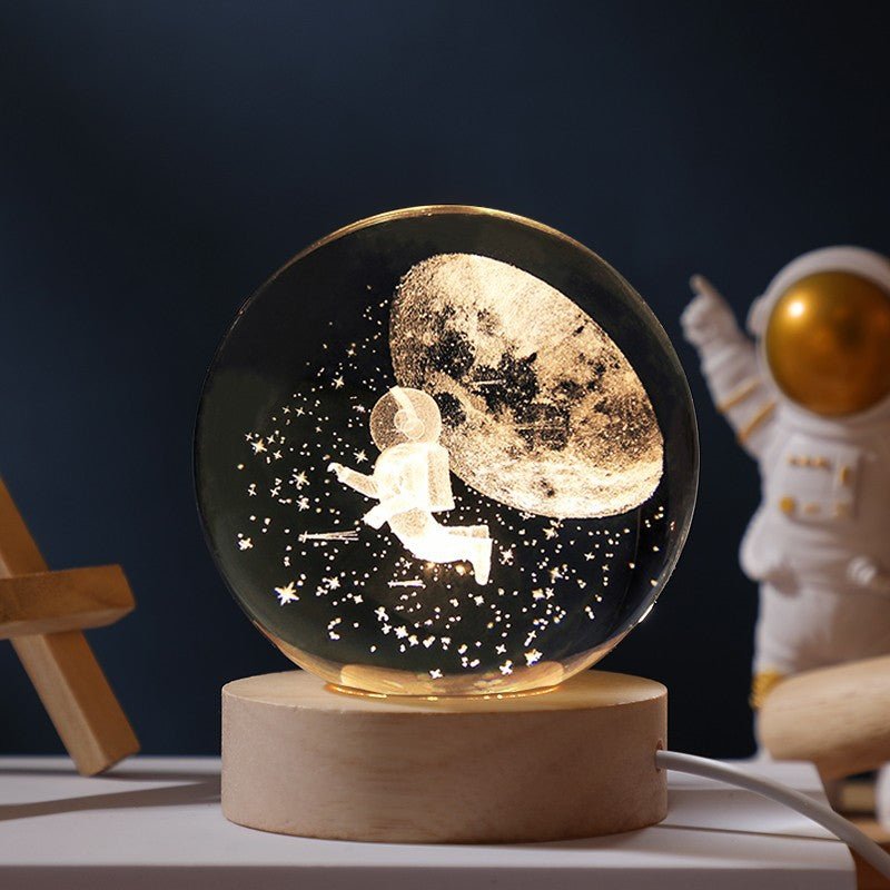 Illuminated Crystal Globe Night Light - The Coral Palm LLC