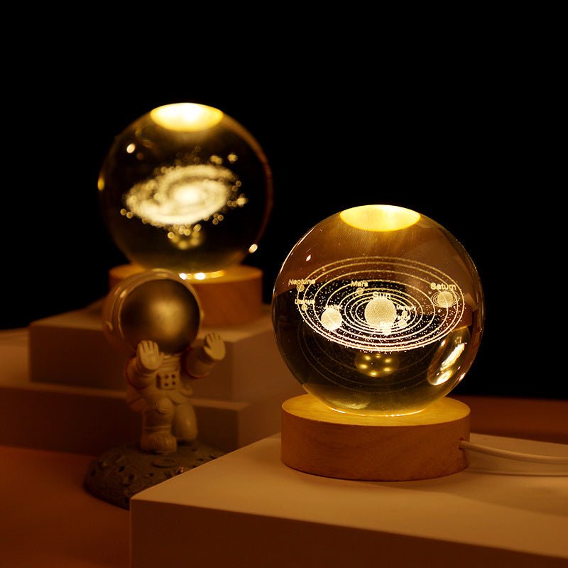 Illuminated Crystal Globe Night Light - The Coral Palm LLC