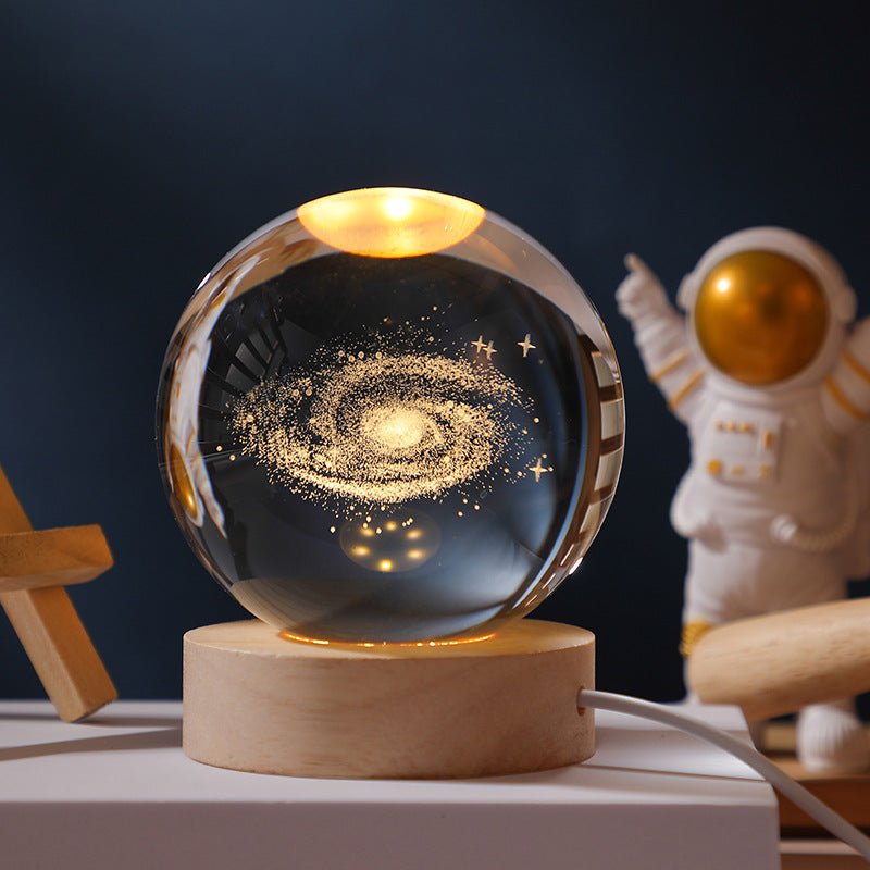 Illuminated Crystal Globe Night Light - The Coral Palm LLC
