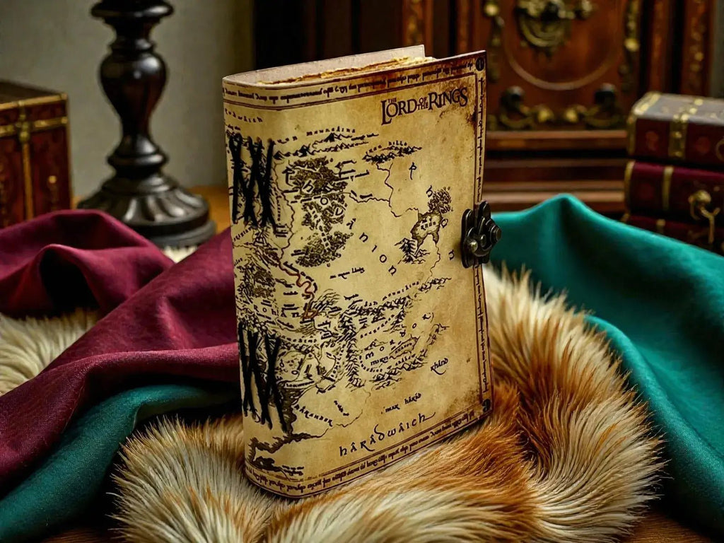 Lord of the Rings Handmade Leather Journal with Deckle Edge Paper - The Coral Palm LLC