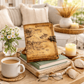Lord of the Rings Handmade Leather Journal with Deckle Edge Paper - The Coral Palm LLC