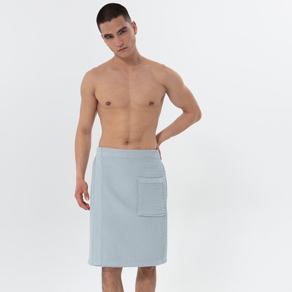 Men’s Organic Turkish Cotton Waffle Towel Wrap - The Coral Palm LLC