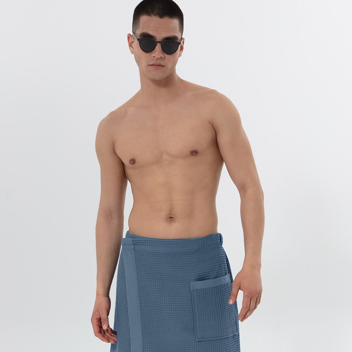 Men’s Organic Turkish Cotton Waffle Towel Wrap - The Coral Palm LLC