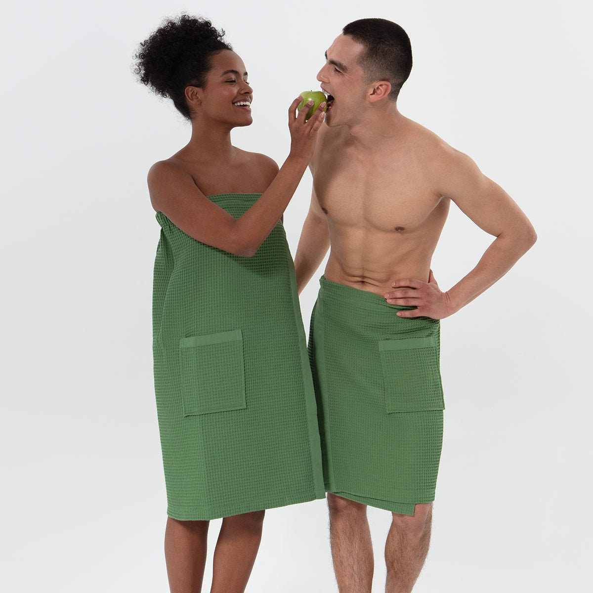 Men’s Organic Turkish Cotton Waffle Towel Wrap - The Coral Palm LLC