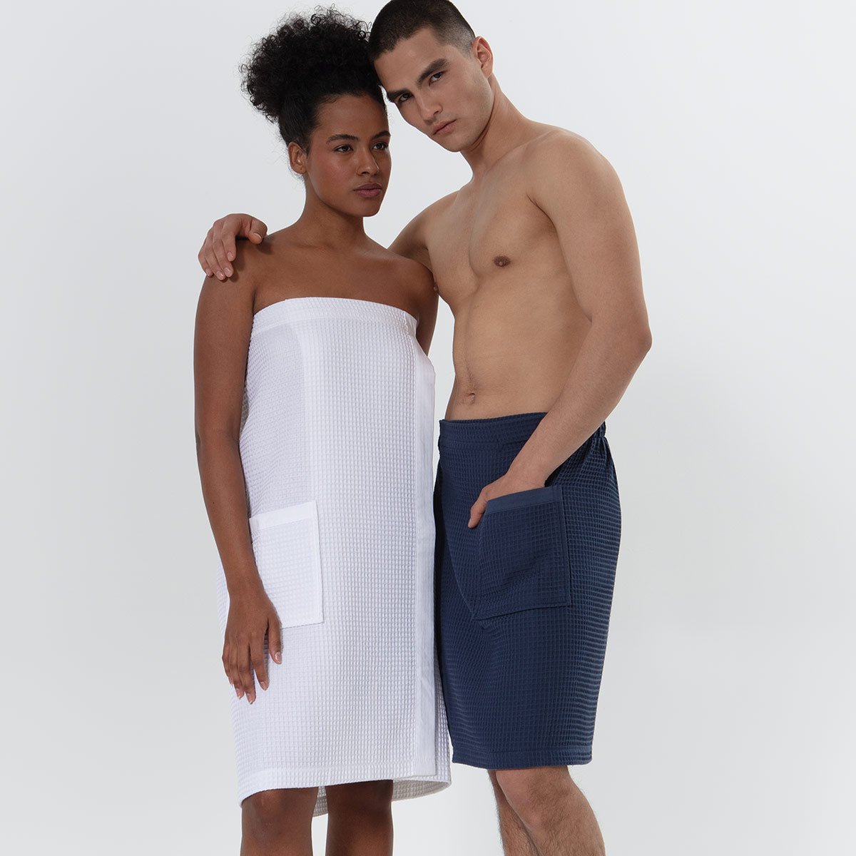 Men’s Organic Turkish Cotton Waffle Towel Wrap - The Coral Palm LLC