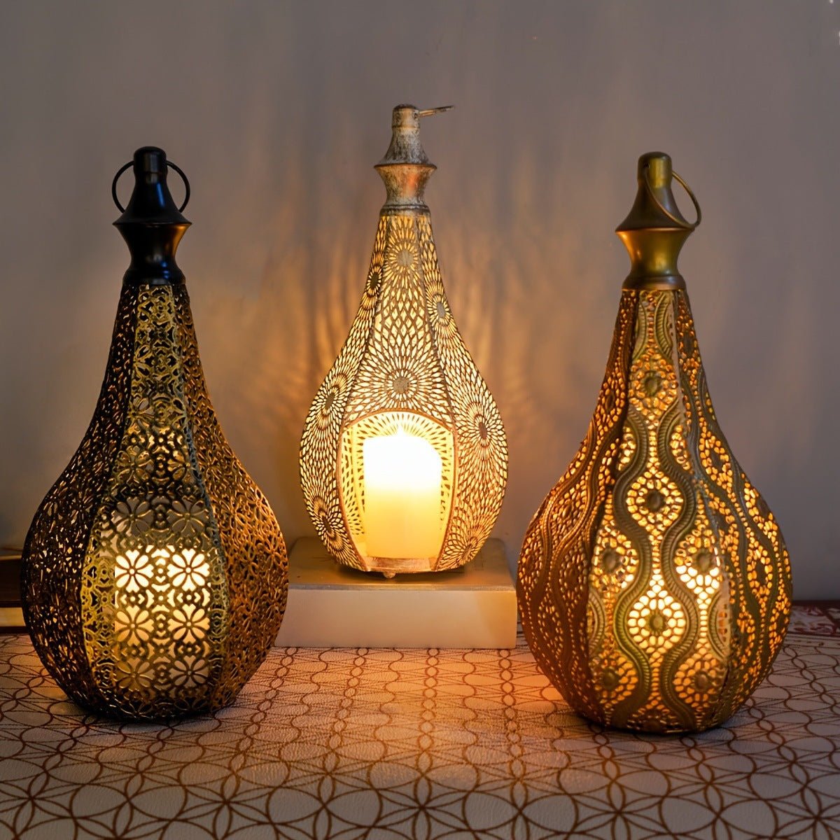 Moroccan Handcrafted Iron Lanterns - The Coral Palm LLC