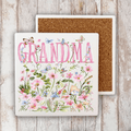 Mother's Day Wild Flowers Grandma Stone Coaster - The Coral Palm LLC