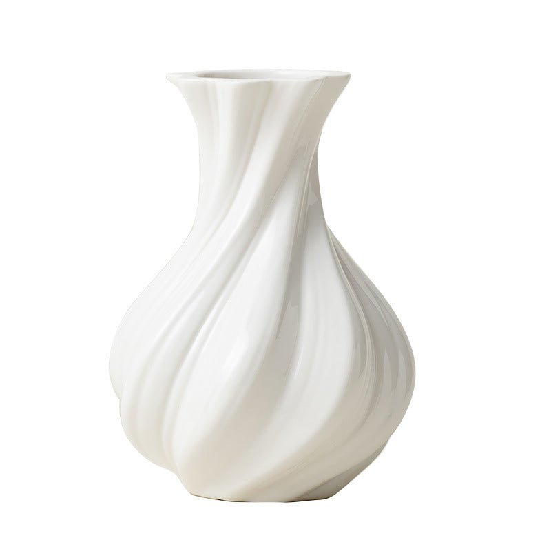 Nordic Sculpted Ceramic Vase - The Coral Palm LLC