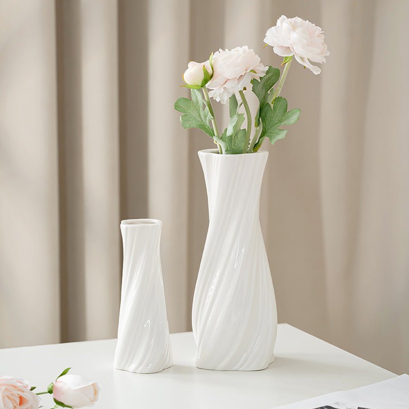 Nordic Sculpted Ceramic Vase - The Coral Palm LLC