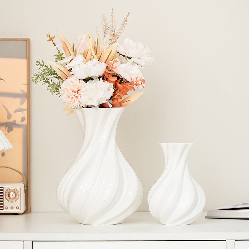 Nordic Sculpted Ceramic Vase - The Coral Palm LLC