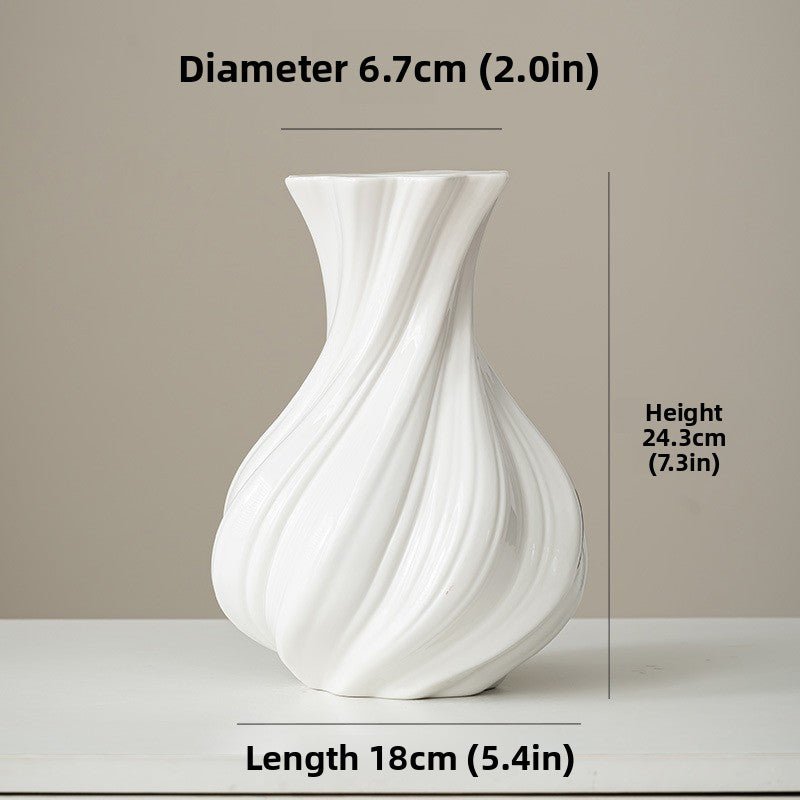 Nordic Sculpted Ceramic Vase - The Coral Palm LLC